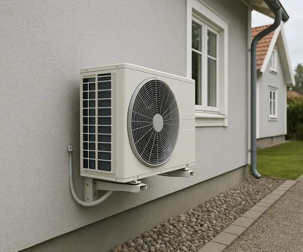 Elektriker installerar luftvärmepump i Järfälla villa