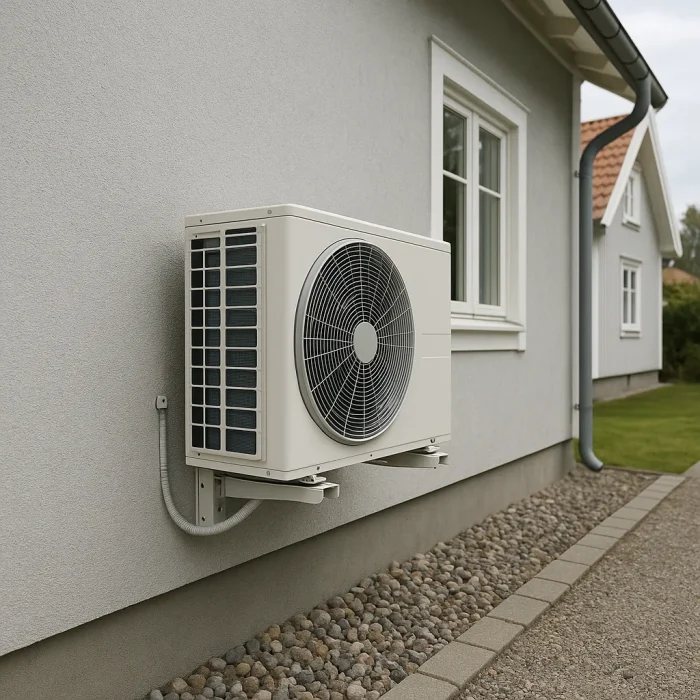 Elektriker installerar luftvärmepump i Järfälla villa